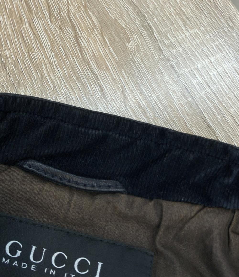 GUCCI ライダースジャケット レザー 羊革 ダブルジップ 269274 XN377 メンズ SIZE 46 (M) グッチ