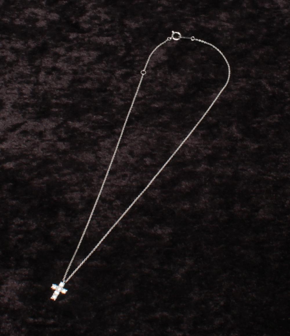 美品 VENDOME ネックレス Pt900 Pt850 ダイヤ0.30ct クロスモチーフ レディース ヴァンドーム