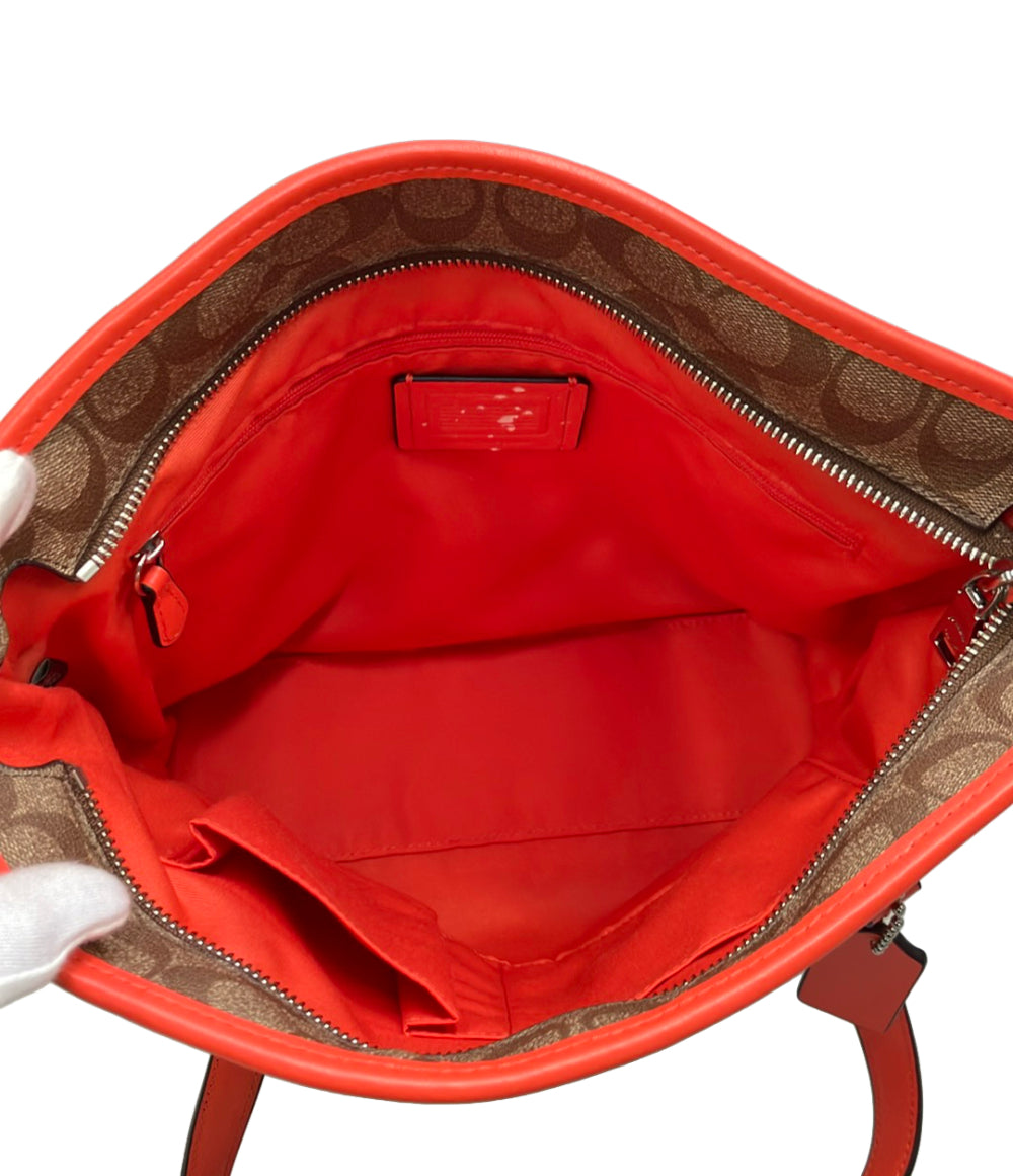 美品 COACH トートバッグ ショルダーバッグ 肩掛け シグネチャー F58294 レディース コーチ