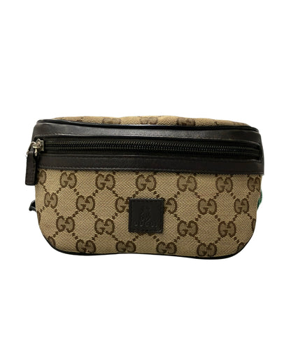GUCCI ウエストポーチ ボディバッグ レザー GGキャンバス 311159 002058 キッズ グッチ