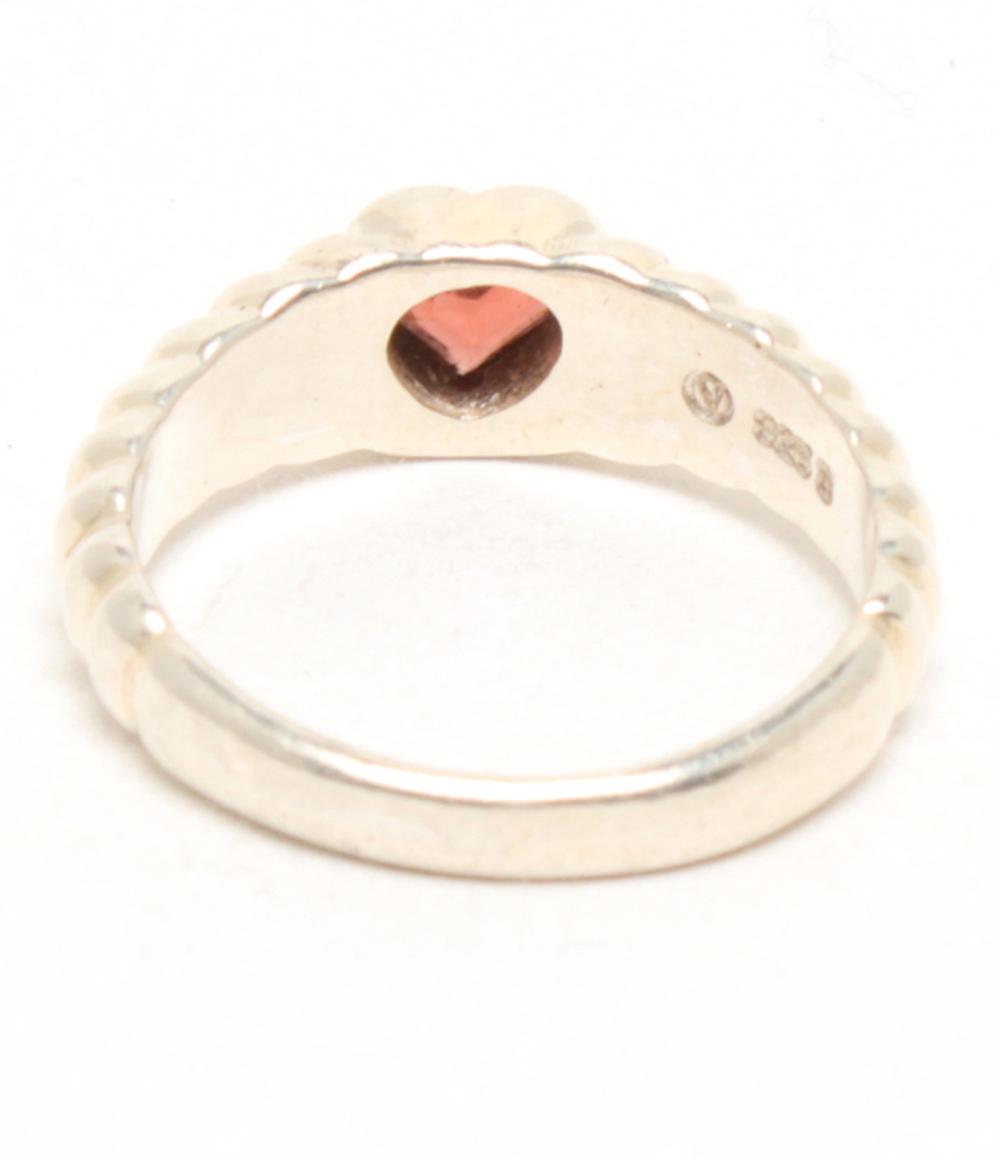 VANDOME リング 指輪 SV925 ガーネット ハートモチーフ レディース SIZE 11号 ヴァンドーム