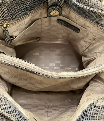 MICHAEL KORS 2WAY トートバッグ ショルダーバッグ 肩掛け パイソン柄 レディース マイケルコース