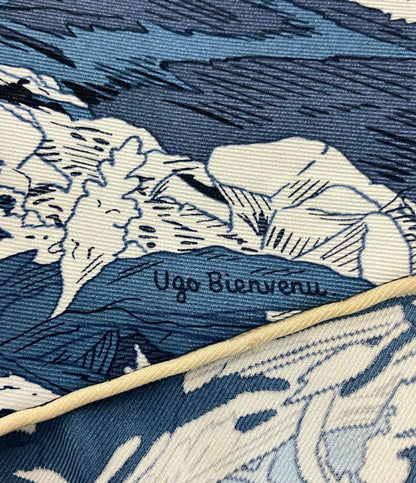 美品 HERMES スカーフ カレ70 シルク 100% ランデヴーギャラン レディース エルメス