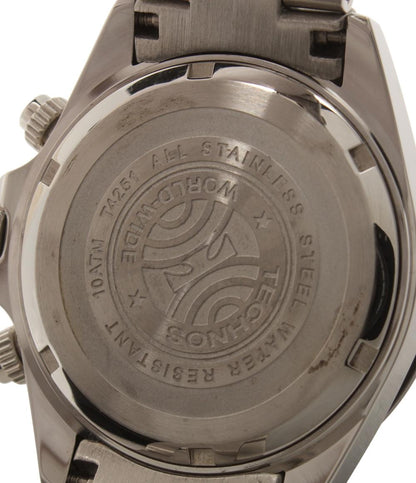 TECHNOS 腕時計 クオーツ ブラック T4251 メンズ テクノス