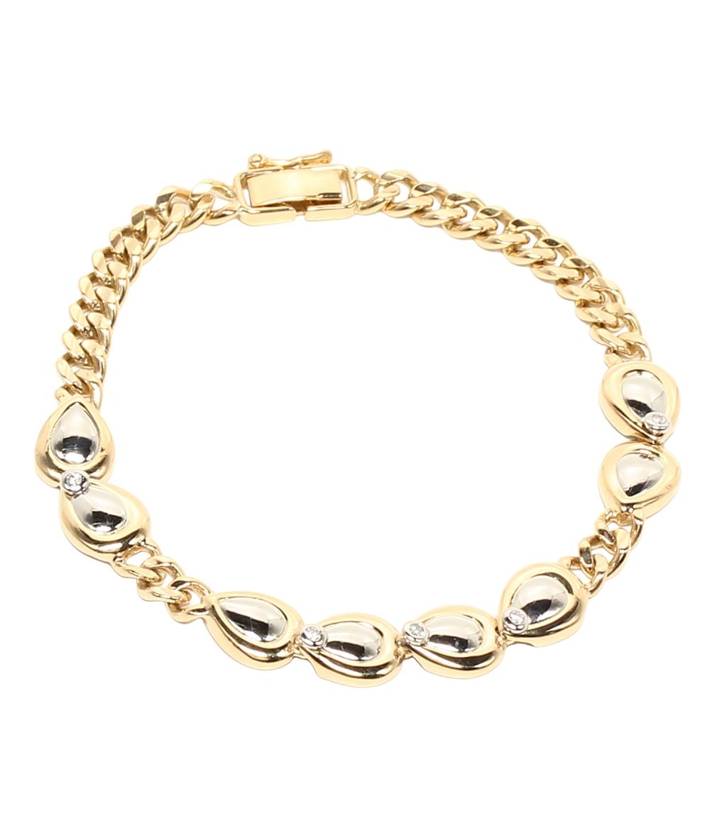 美品 ブレスレット K18 Pt850 ダイヤ 0.08ct レディース