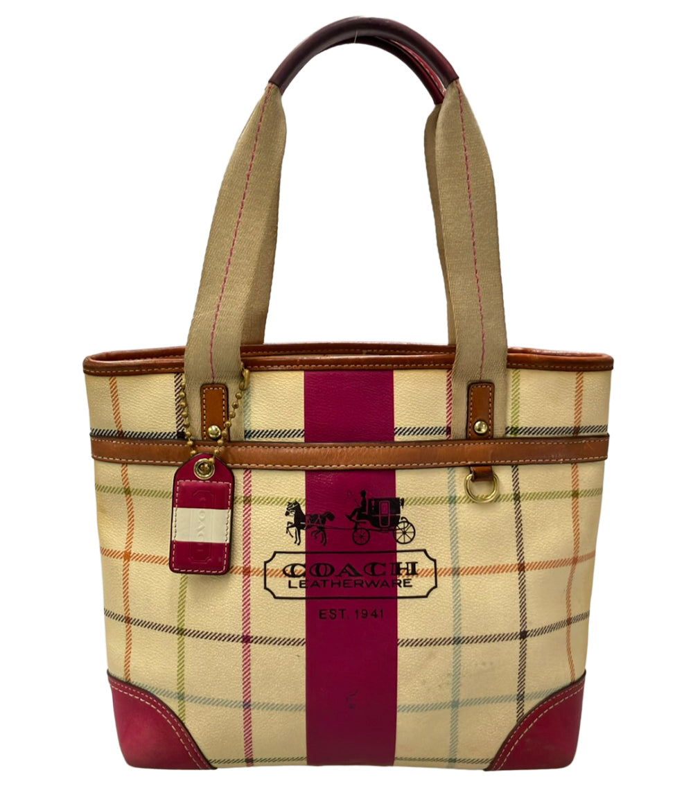 COACH トートバッグ ハンドバッグ キャンバス レザー 12219 レディース コーチ