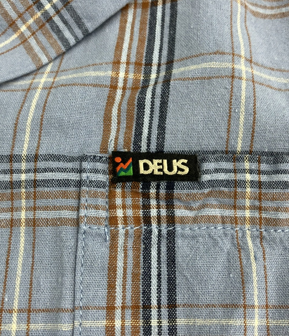 美品 デウスエクスマキナ 半袖シャツ チェック柄 DMS225655 メンズ SIZE S DEUS EX MACHINA