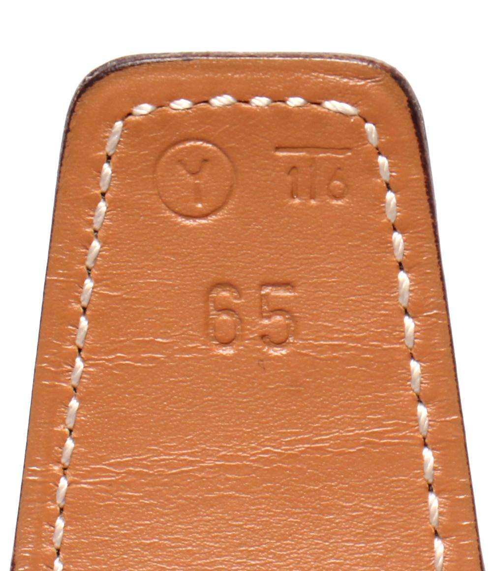 HERMES ベルト エブリンバックル リバーシブルベルト65 シルバー金具 〇Y刻印 レディース エルメス