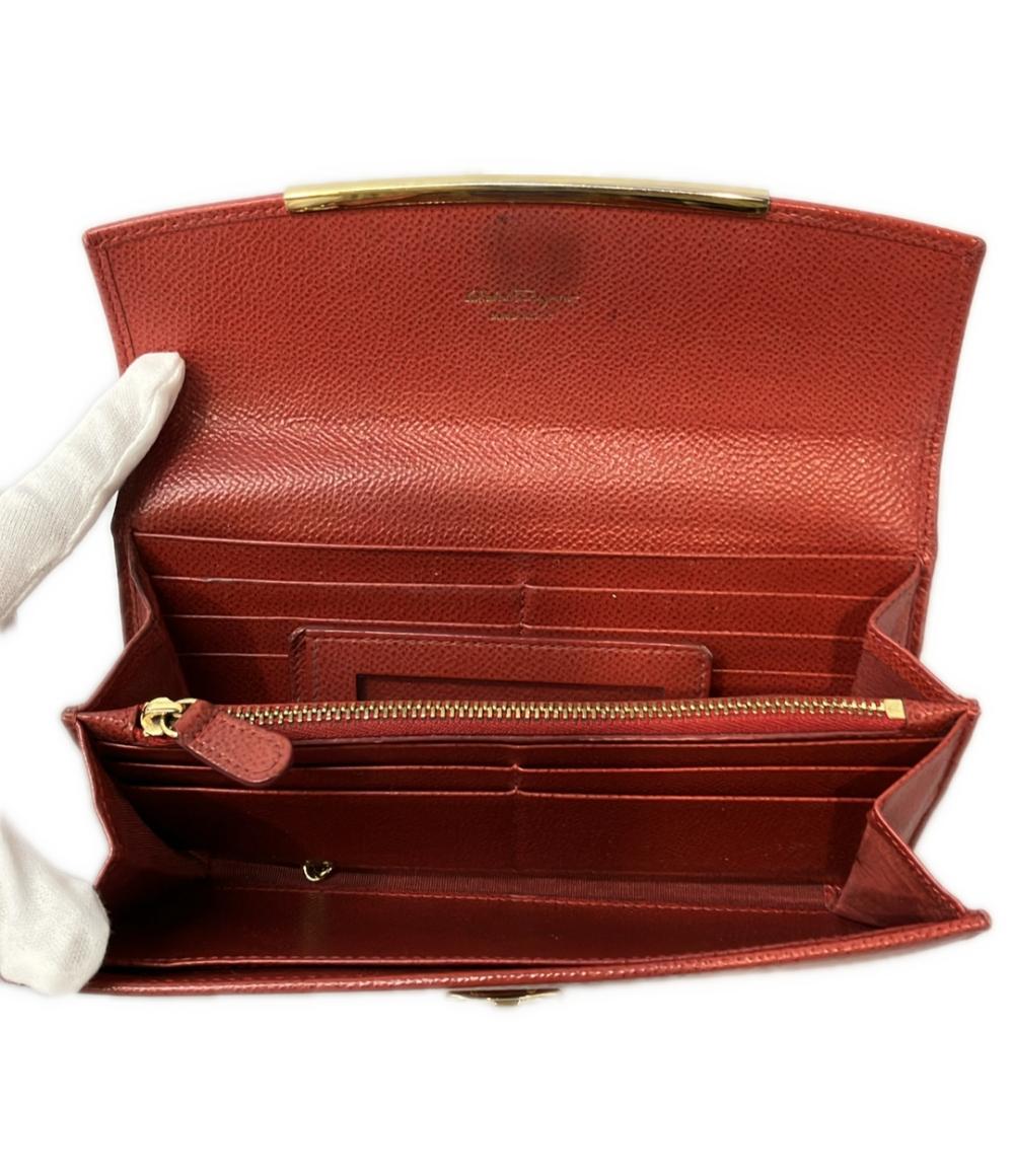 サルバトーレフェラガモ 二つ折り長財布 カードケース付き ガンチーニ JP-22-D150 レディース Salvatore Ferragamo