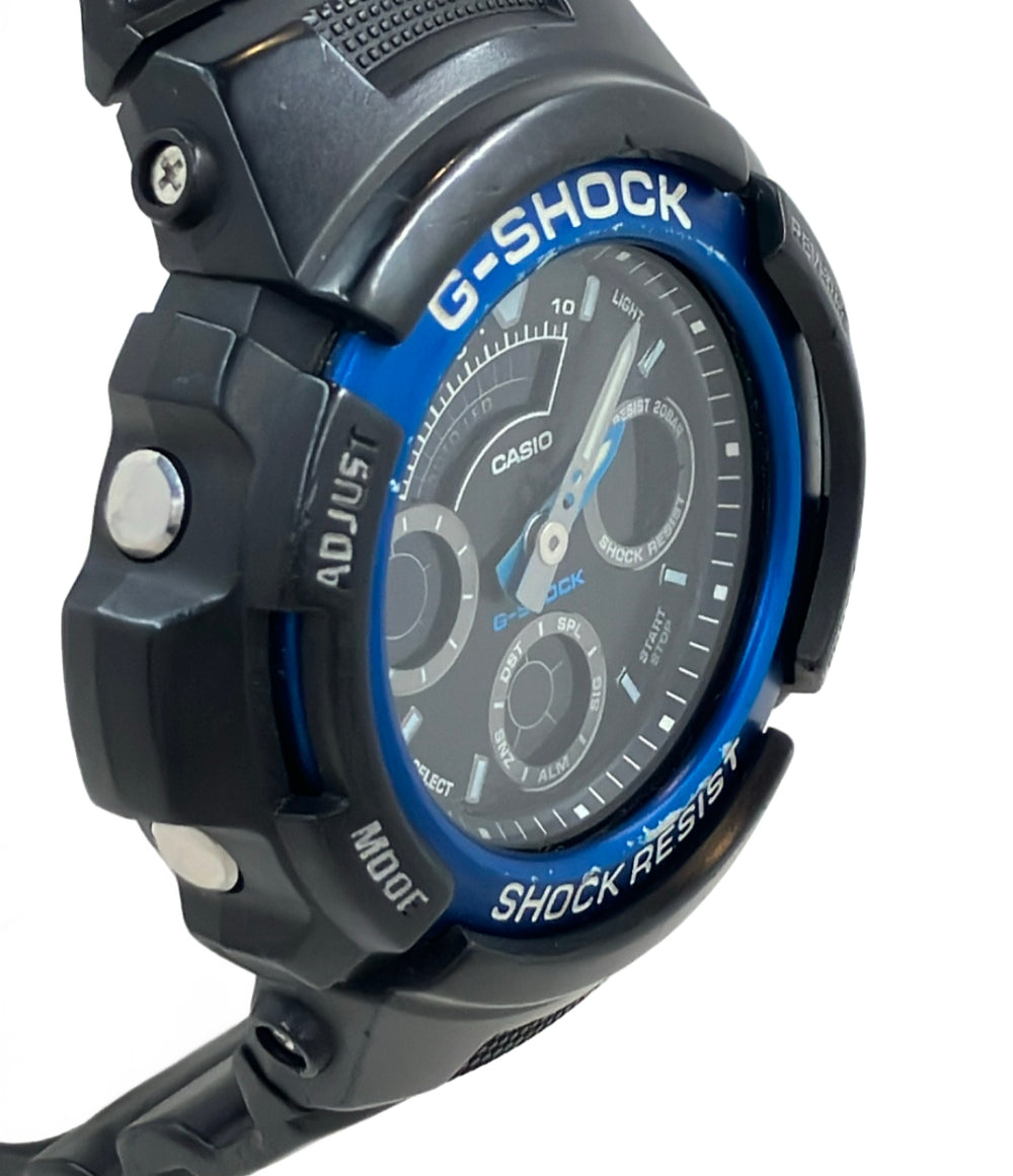 CASIOに 腕時計 G-SHOCK クオーツ ブラック AW-591 レディース メンズ カシオ