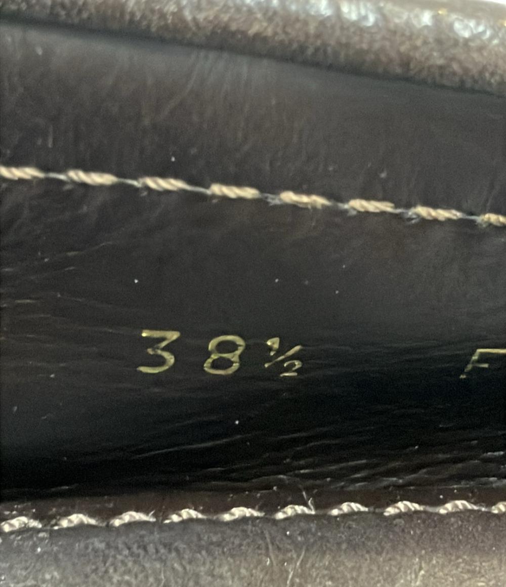 LOUIS VUITTON ドライビングシューズ モノグラム フラワーチャーム レディース SIZE 38 1/2 ルイ・ヴィトン