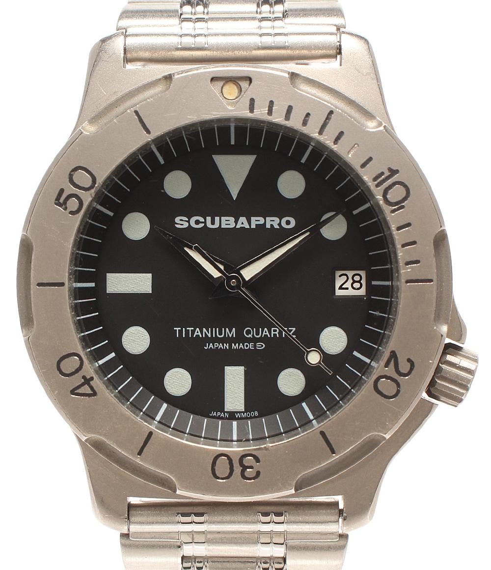 SCUBAPRO 腕時計 クオーツ ブラック メンズ スキューバプロ