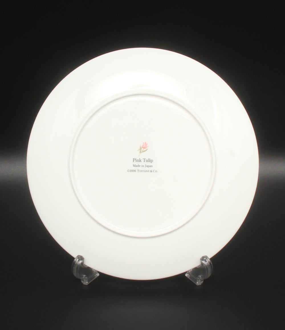 美品 Tiffany & Co. プレート 皿 24cm ピンクチューリップ ティファニー