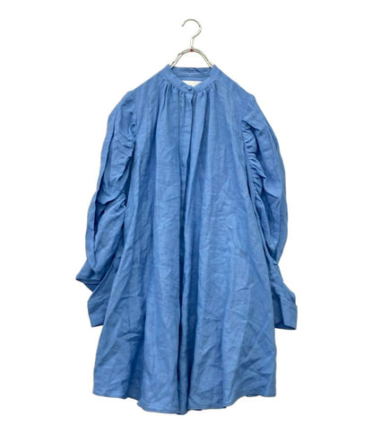 MYLAN 長袖ワンピース ボリュームスリーブ シャツ タグ付き リネン100% MY24SS-BL028 レディース SIZE F (M) マイラン