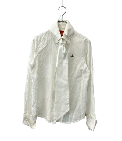 Vivienne Westwood Red Label 長袖シャツ ジャカード ボウタイ ボタン 17-12-831002 レディース SIZE M ヴィヴィアンウエストウッド レッドレーベル