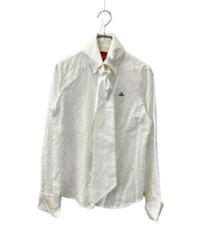 Vivienne Westwood Red Label 長袖シャツ ジャカード ボウタイ ボタン 17-12-831002 レディース SIZE M ヴィヴィアンウエストウッド レッドレーベル