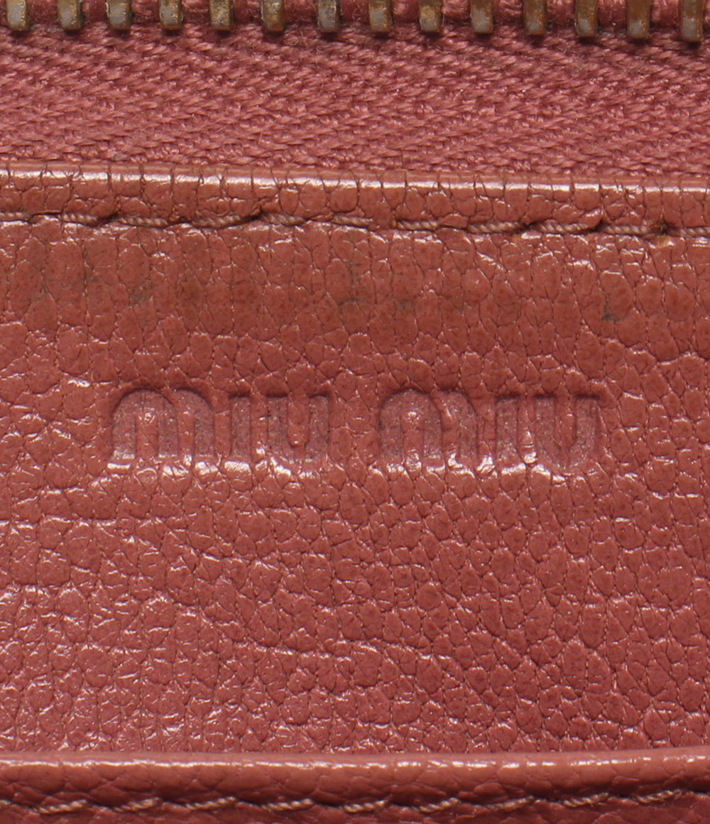 Miu Miu ラウンドファスナー長財布 5M0506 レディース ミュウ ミュウ