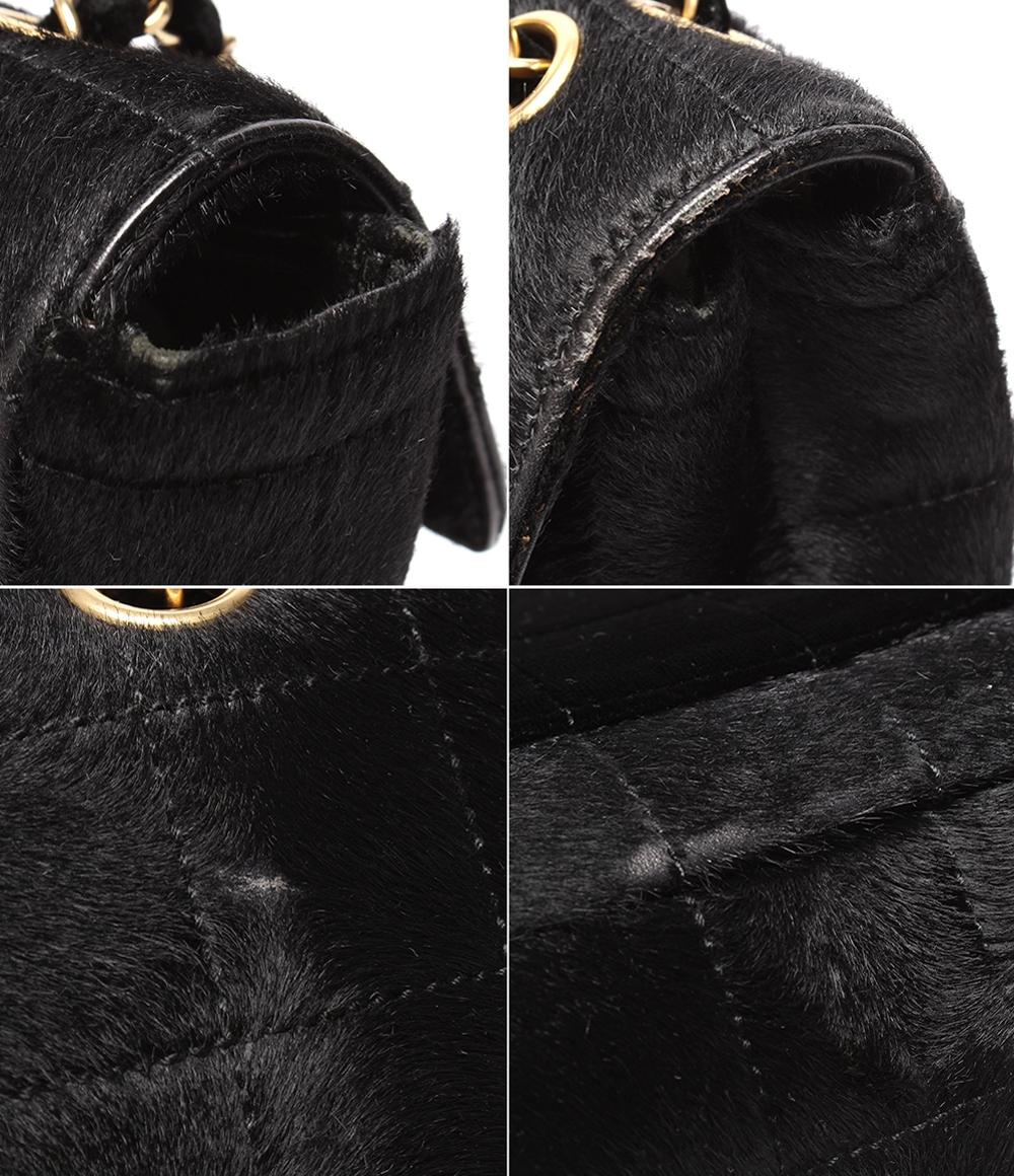 シャネル ダブルチェーン ショルダーバッグ シングルフラップ 肩掛け