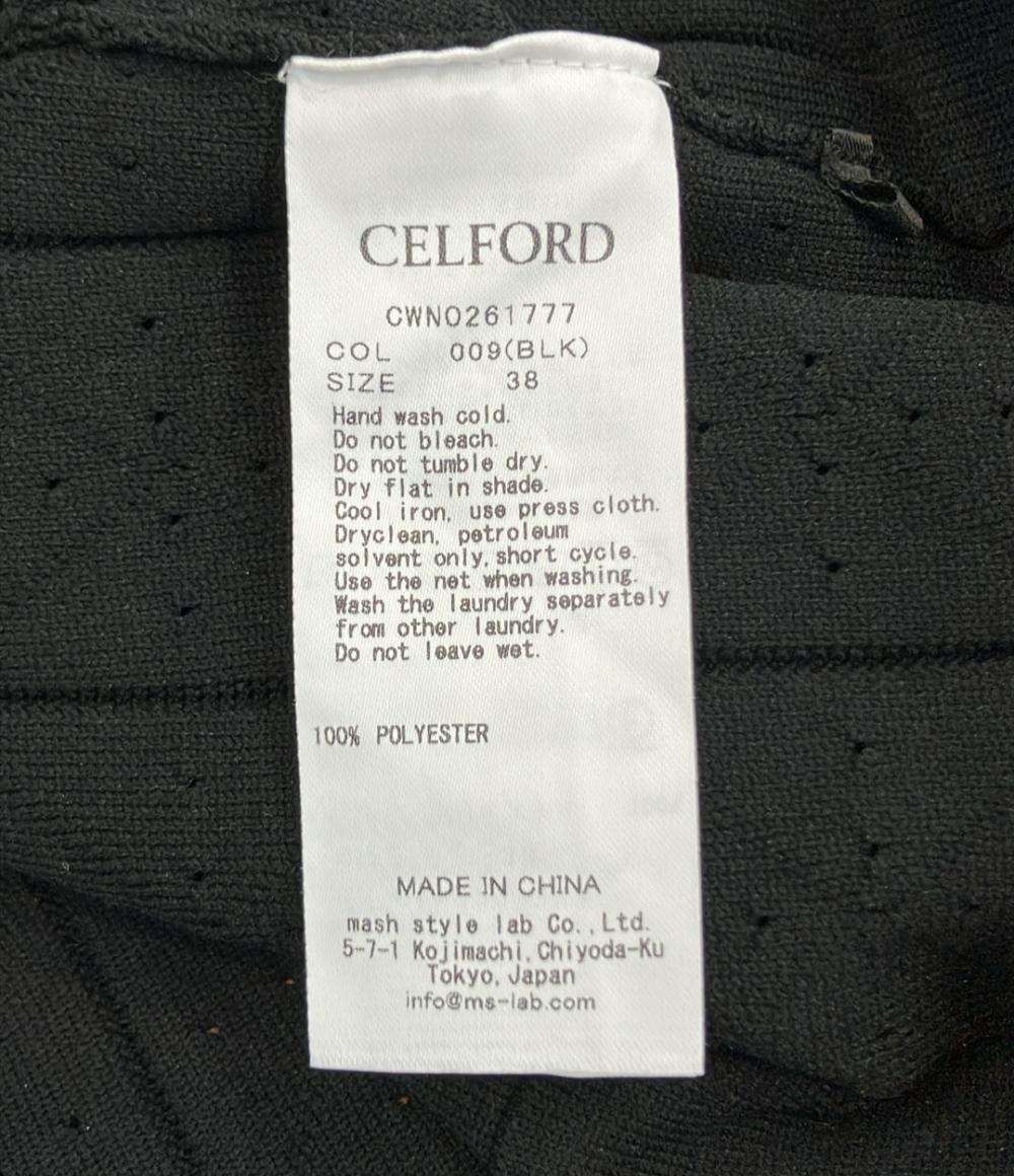 CELFORD Premiumスプリングプレートパターンニットアップ ワンピース レディース SIZE 38 セルフォード