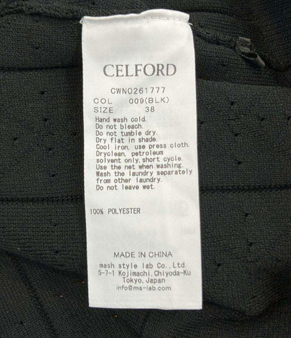 CELFORD Premiumスプリングプレートパターンニットアップ ワンピース レディース SIZE 38 セルフォード