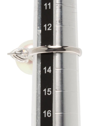 美品 リング 指輪 PT900 南洋パール 13.7mm ダイヤ 1.01ct レディース SIZE 13号