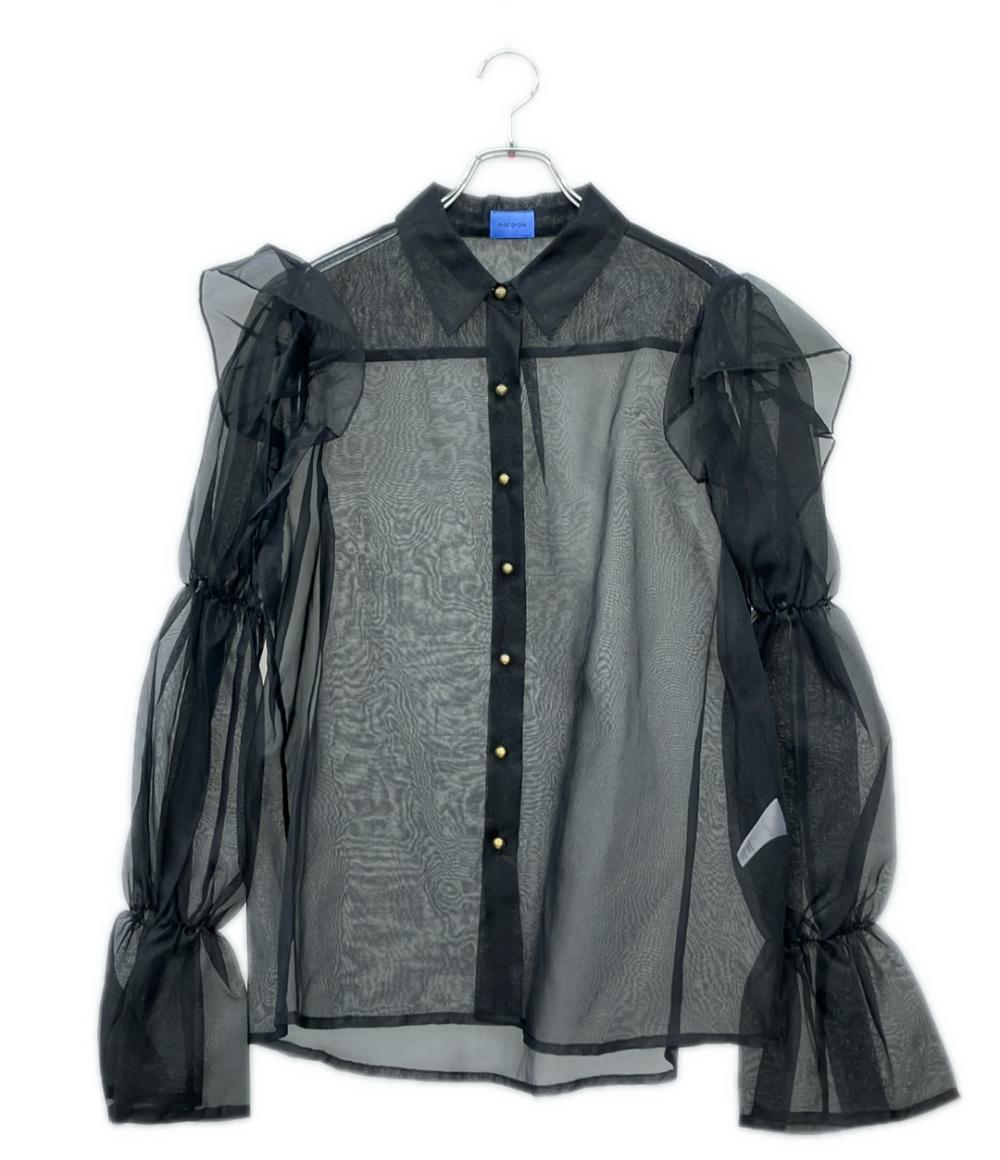macgraw 長袖 シルク シアーブラウス レディース SIZE 42 (L) マックグロー