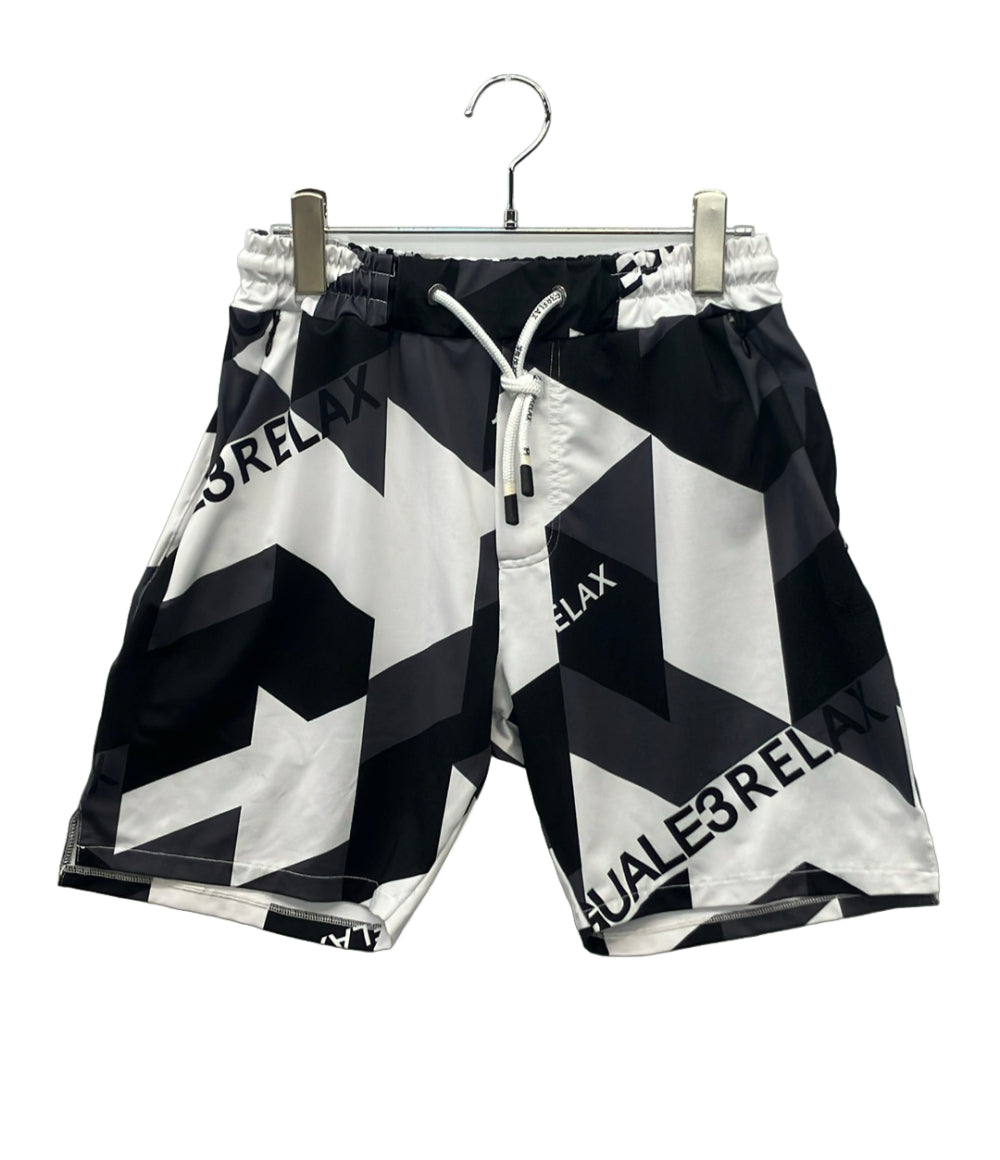 1PIU1UGUALE3 RELAX 総柄ラッシュガード ノースリーブ ハーフパンツ セットアップ メンズ SIZE S ウノピゥウノウグァーレトレ