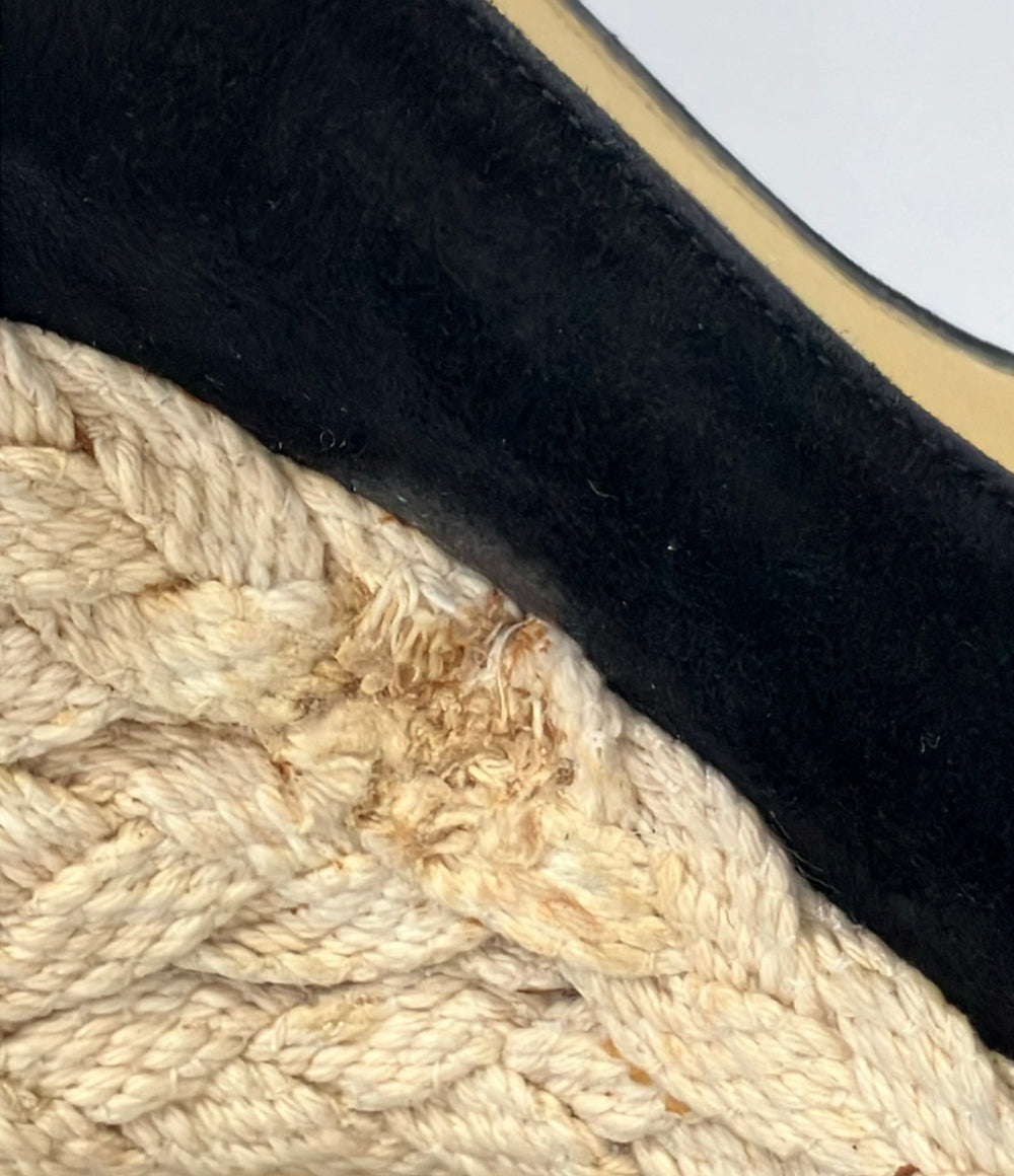 CHANEL ウェッジソール エスパドリーユ パンプス レディース SIZE 35 C シャネル
