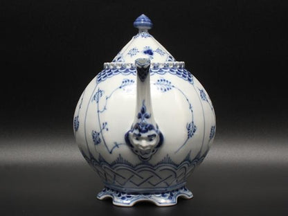Royal Copenhagen ティーポット ブルーフルーテッド フルレース 顔付 ロイヤルコペンハーゲン