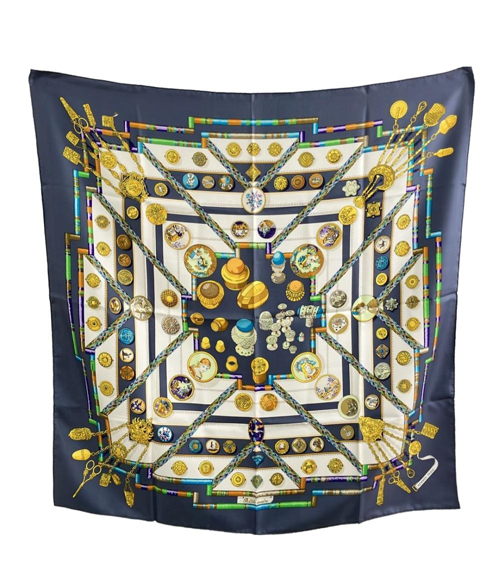 美品 HERMES スカーフ シルク100% カレ90 Petite main レディース エルメス