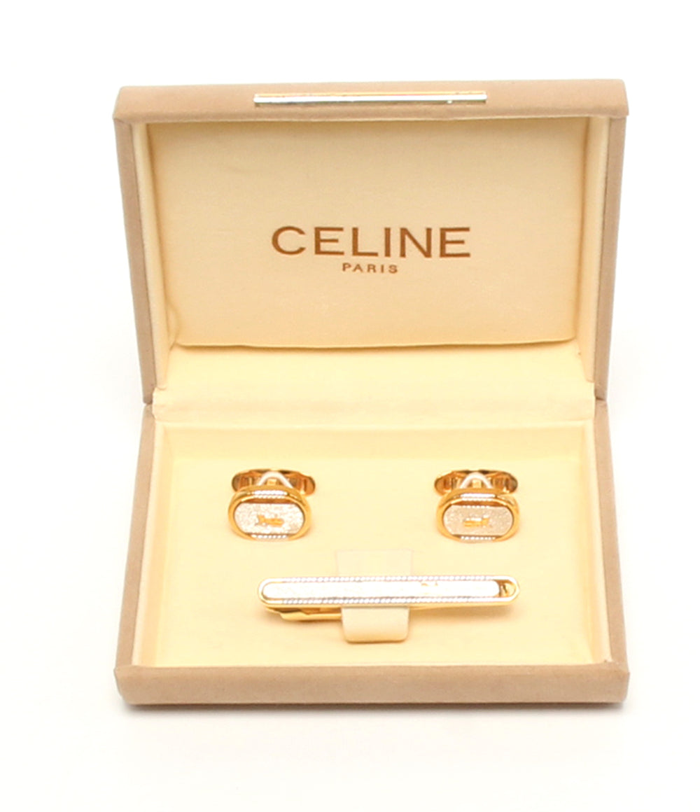 美品 CELINE カフス タイピン タイバー 2点セット メンズ セリーヌ