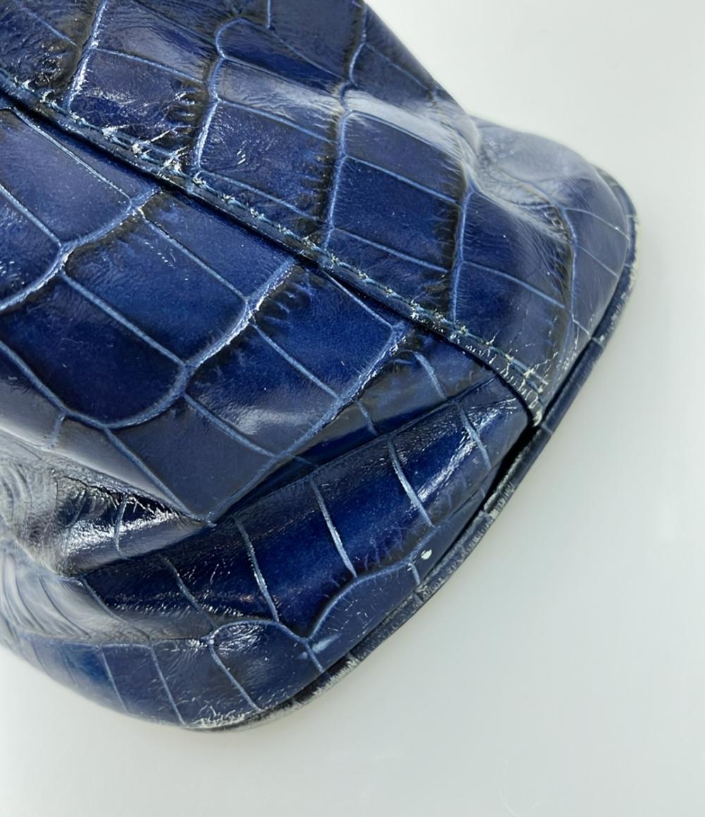 ステファノマーノ 2way クロコ型押しハンドバッグ  ショルダーバッグ 斜め掛け レディース STEFANOMANO