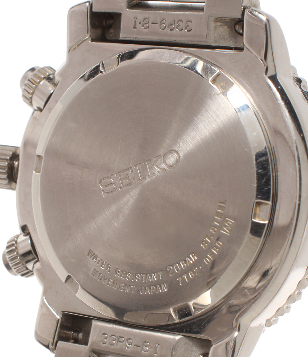 SEIKO 腕時計 パイロット クロノグラフ クオーツ 7T62-0EB0 メンズ セイコー