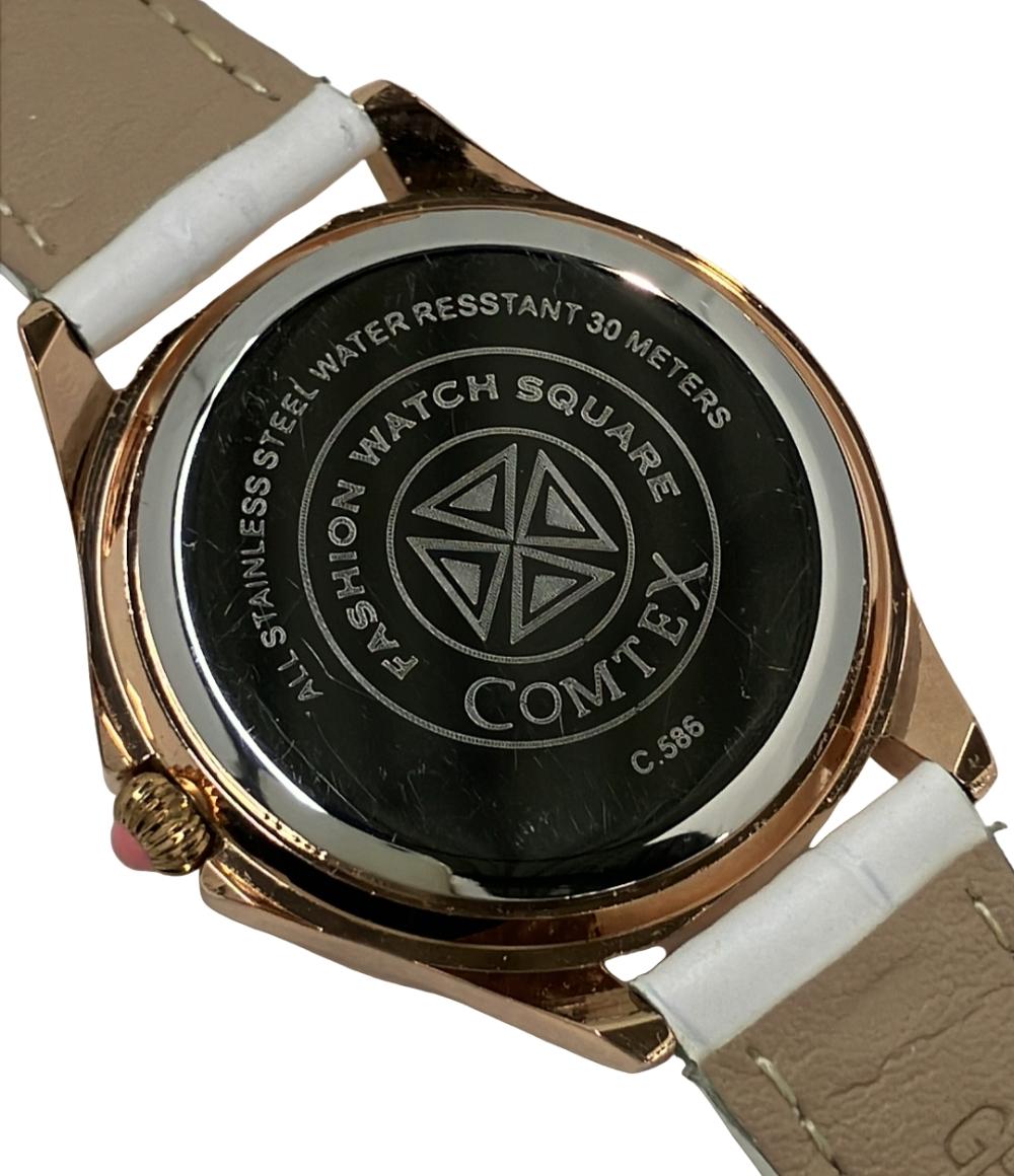 COMTEX 腕時計 クオーツ ホワイト レディース コムテックス