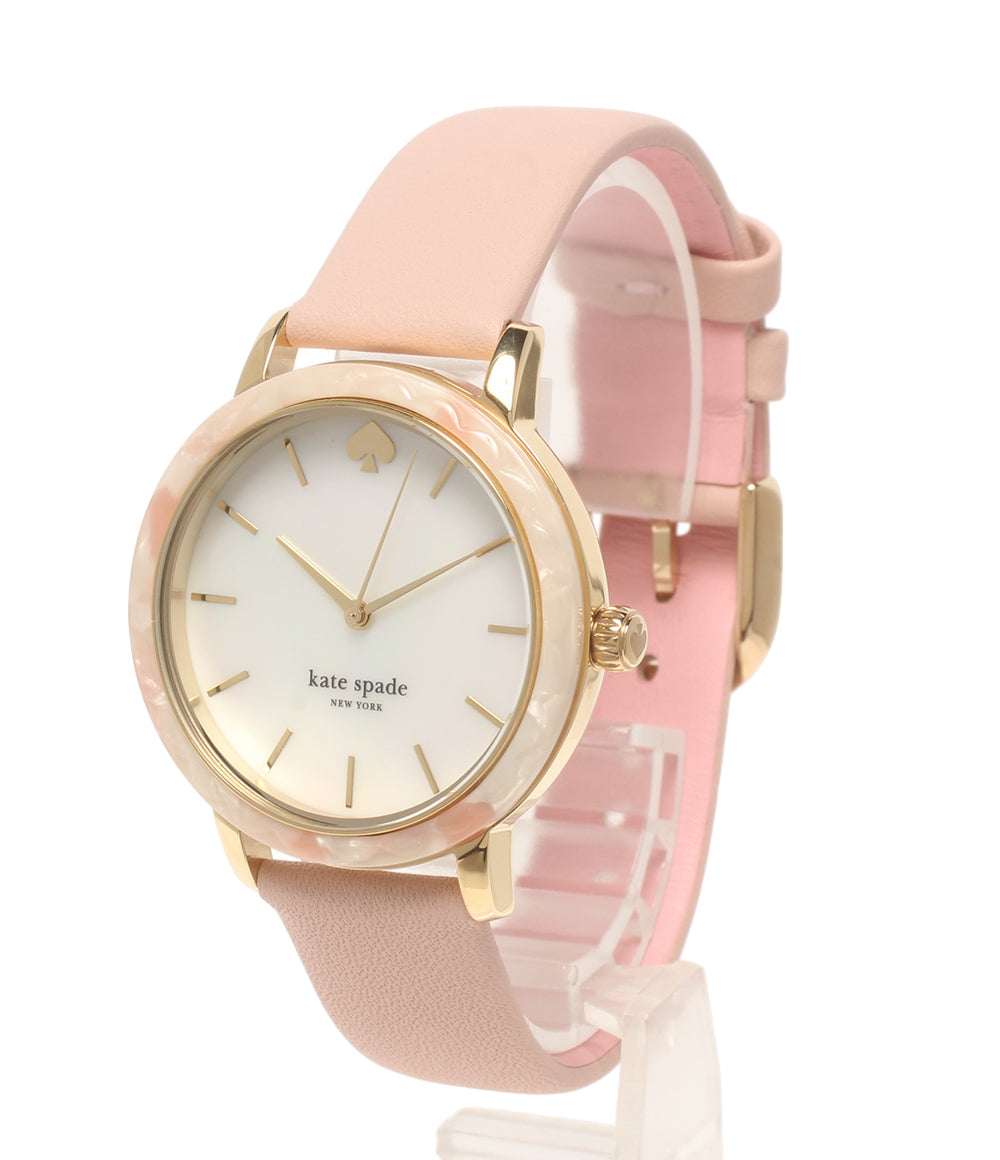 美品 Kate Spade 腕時計 クオーツ シェル KSW1520B レディース ケイトスペード