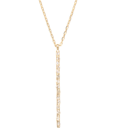 美品 agete ネックレス K18 ダイヤ0.04ct レディース アガット