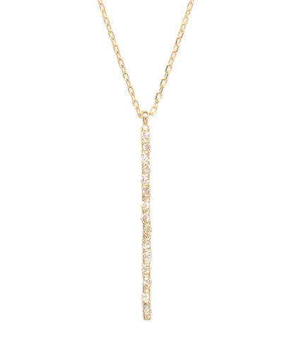 美品 agete ネックレス K18 ダイヤ0.04ct レディース アガット