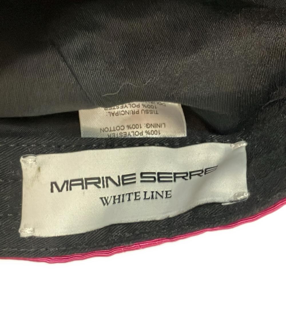 美品 マリーン・セル ホワイトライン キャップ アジャスター レディース MARRIN SERRE WHITE LINE