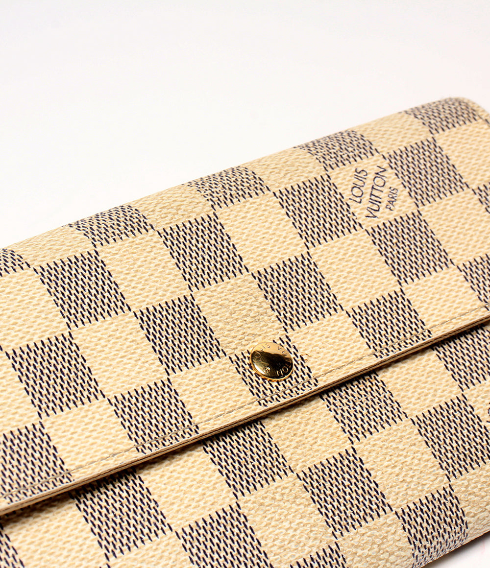 LOUIS VUITTON 長財布 ポルトフォイユ サラ ダミエ アズール N61735 レディース メンズ ルイ・ヴィトン