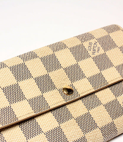LOUIS VUITTON 長財布 ポルトフォイユ サラ ダミエ アズール N61735 レディース メンズ ルイ・ヴィトン