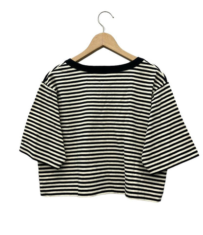 美品 マークジェイコブス ボーダーショート丈半袖Tシャツ レディース SIZE XS (XS) MARC JACOBS