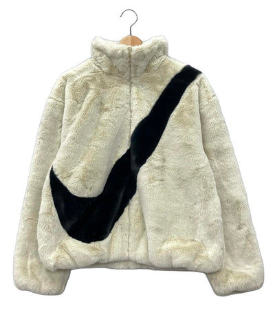 美品 ナイキ フリースジャケット エコファー ビッグスウッシュ ユニセックス SIZE M (M) NIKE