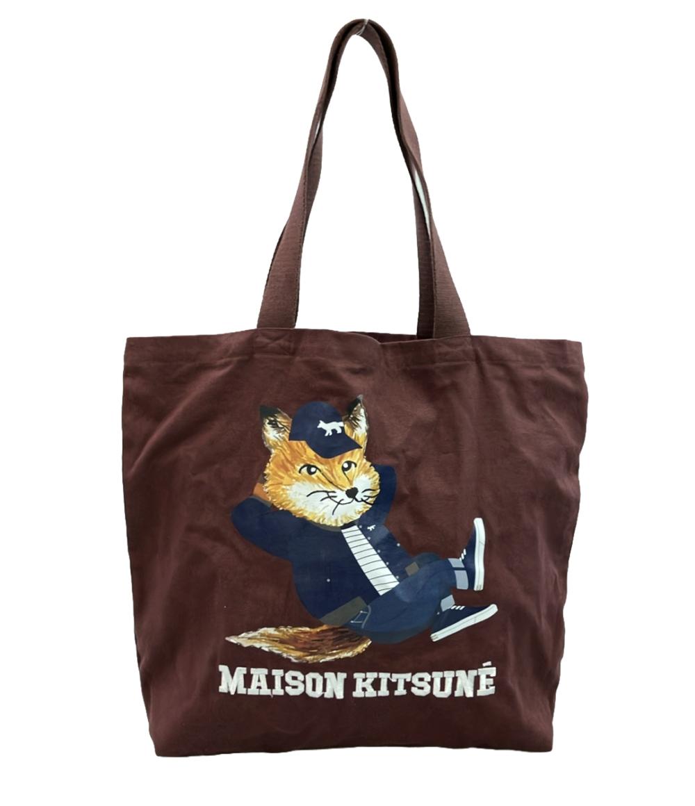 メゾンキツネ キツネプリントキャンバストートバッグ レディース MAISON KITSUNE