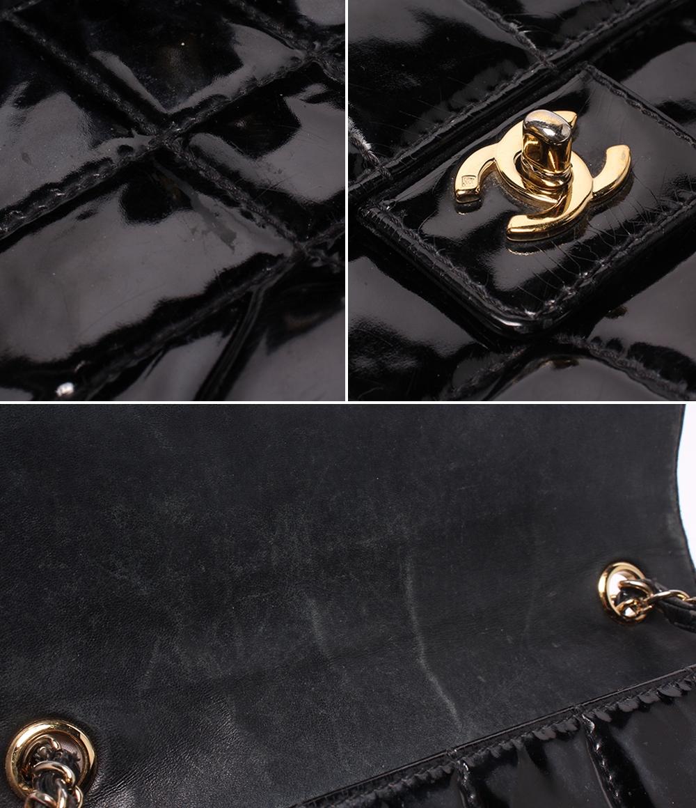 CHANEL チェーンショルダーバッグ シングルフラップ シングルチェーン ゴールド金具 チョコバー レディース シャネル