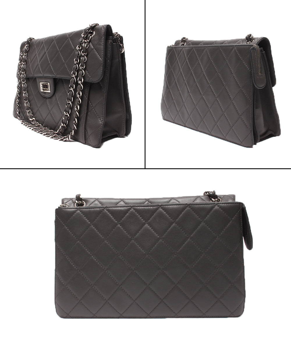 CHANEL チェーンショルダーバッグ シルバー金具 ラムスキン 16番台 肩掛け マトラッセ レディース シャネル