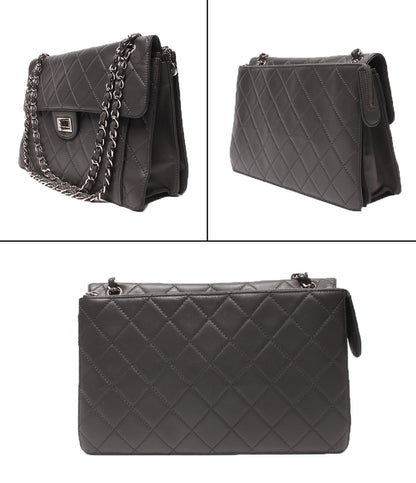 CHANEL チェーンショルダーバッグ シルバー金具 ラムスキン 16番台 肩掛け マトラッセ レディース シャネル