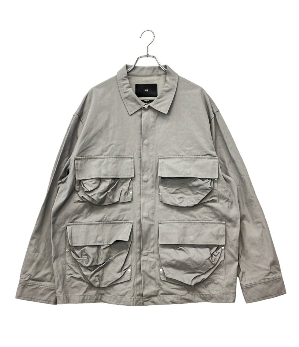 Y-3 adidas ロングスリーブ ポケット オーバーシャツ メンズ SIZE M ワイスリー アディダス