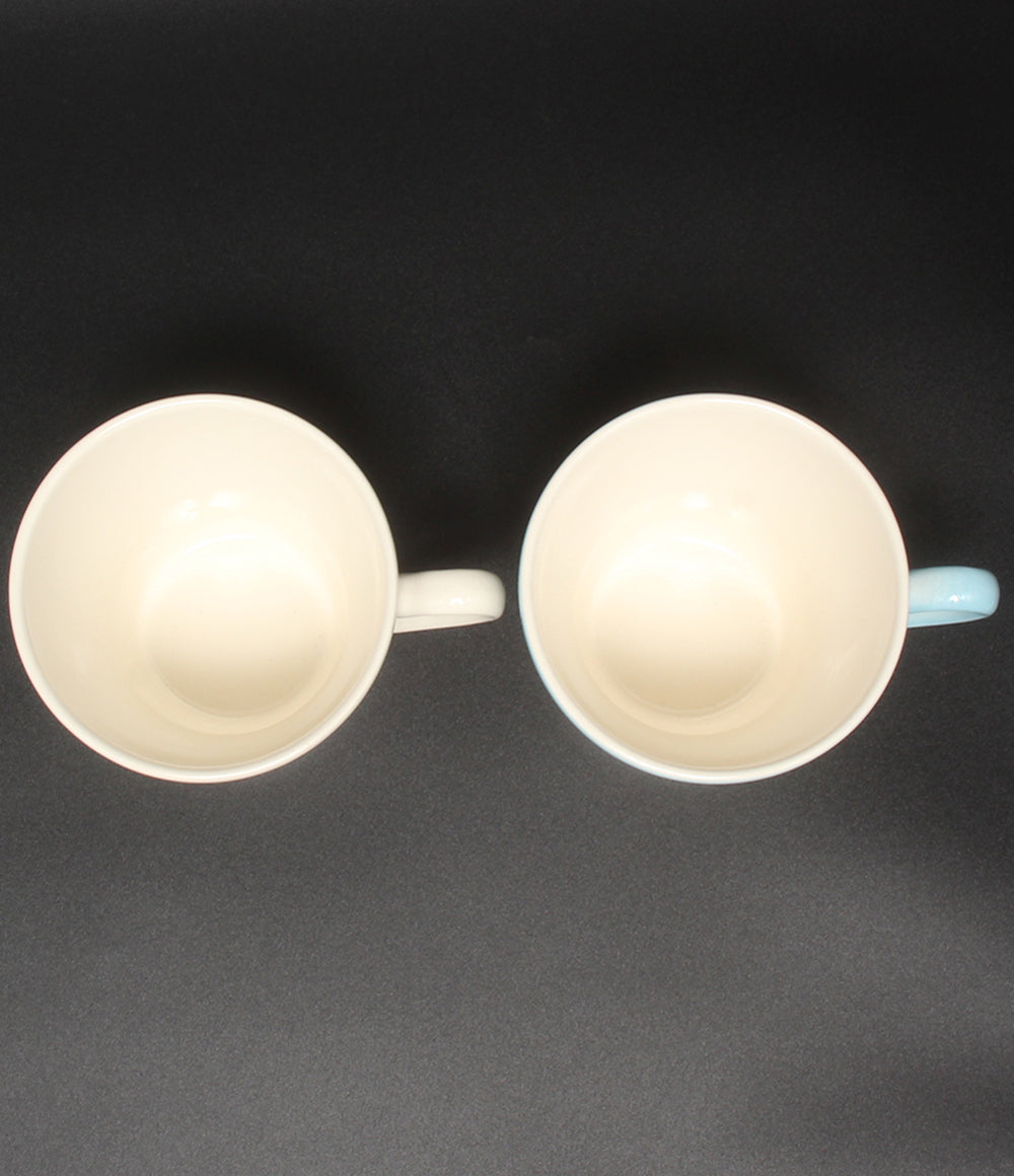 美品 WEDGWOOD マグカップ 2点セット ペア フェスティビティ アイボリー ブルー ウエッジウッド