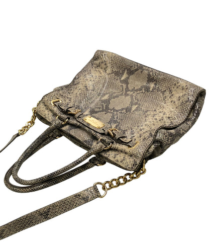 MICHAEL KORS 2WAY トートバッグ ショルダーバッグ 肩掛け パイソン柄 レディース マイケルコース