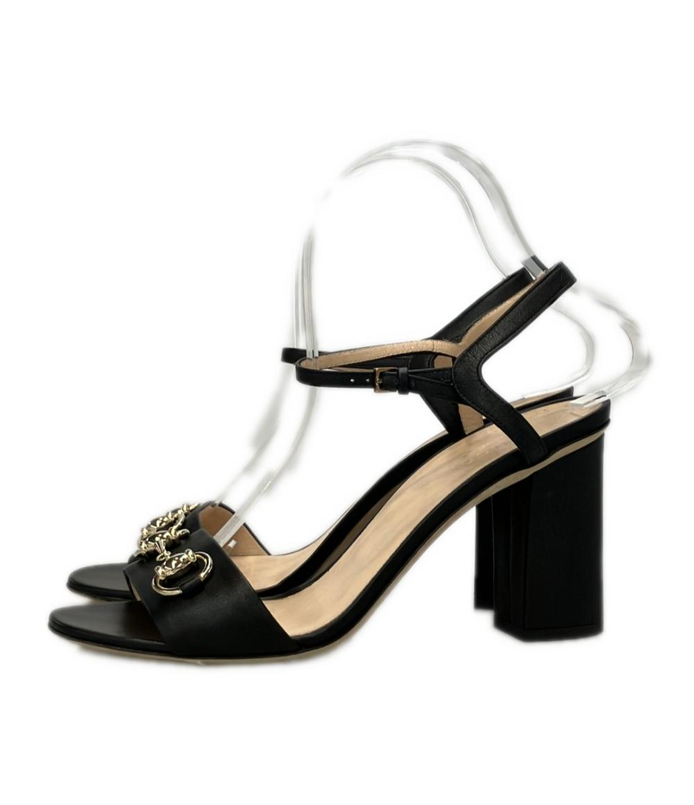 GUCCI アンクルストラップサンダル ホースビット チャンキーヒール